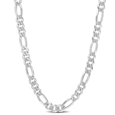 Miadora Sterling Silver Figaro Necklace