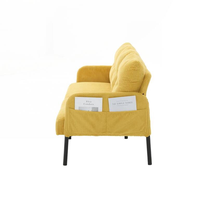 Oversized Loveseat, Modern & Plush Double-seater Sofa, Corduroy Upholstered Couch