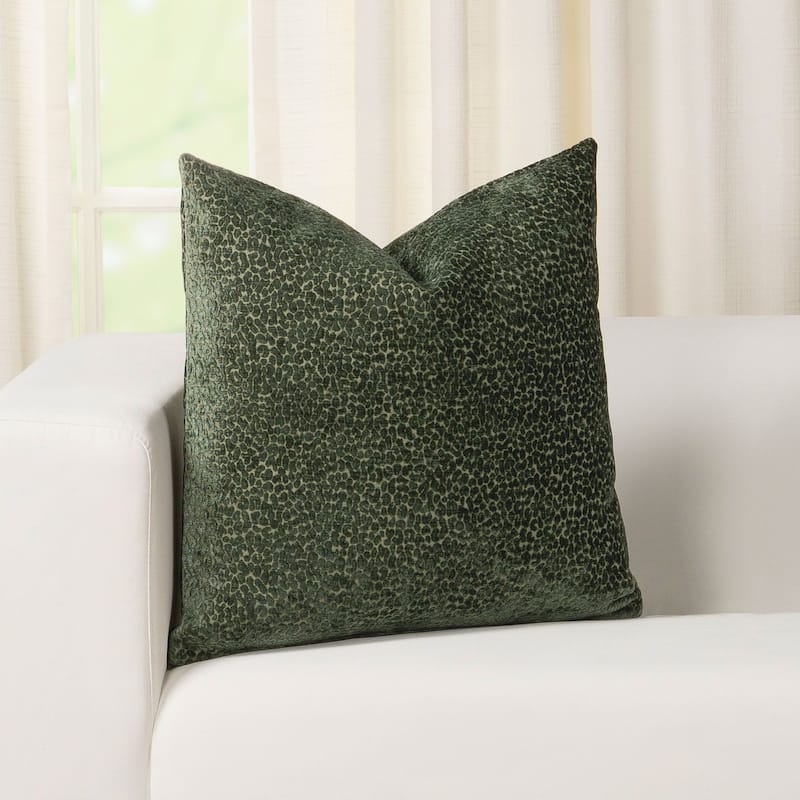 Spotted Embossed Velvet Throw Pillow - 26 x 26 - Evergreen