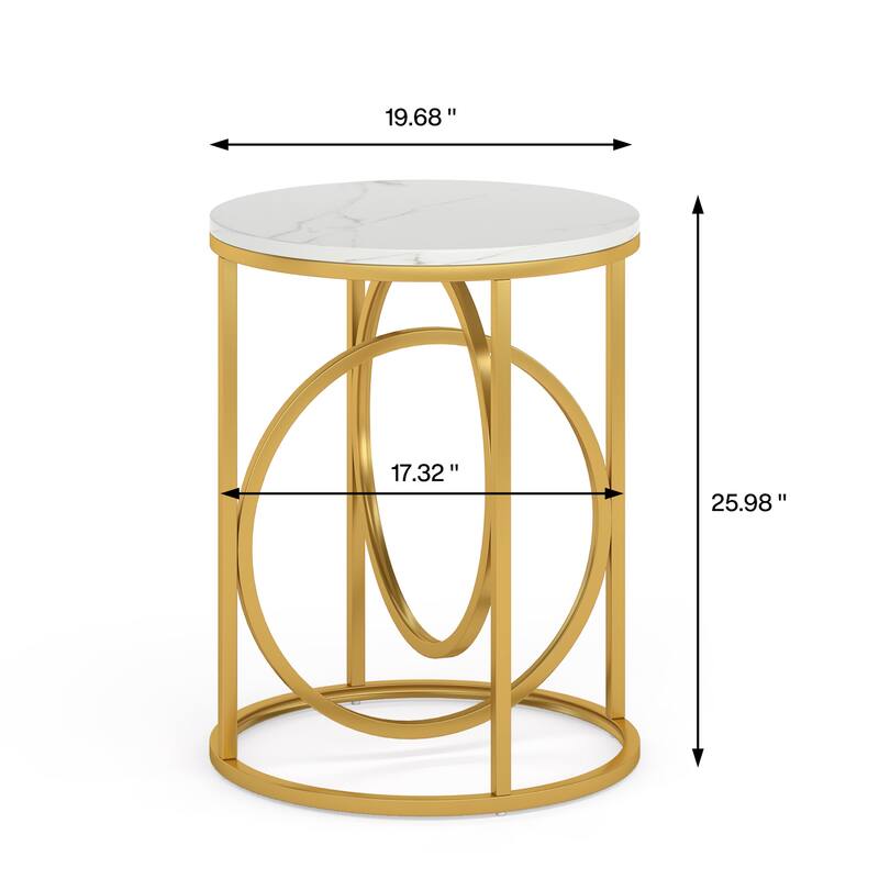 20-in Modern Round End Table