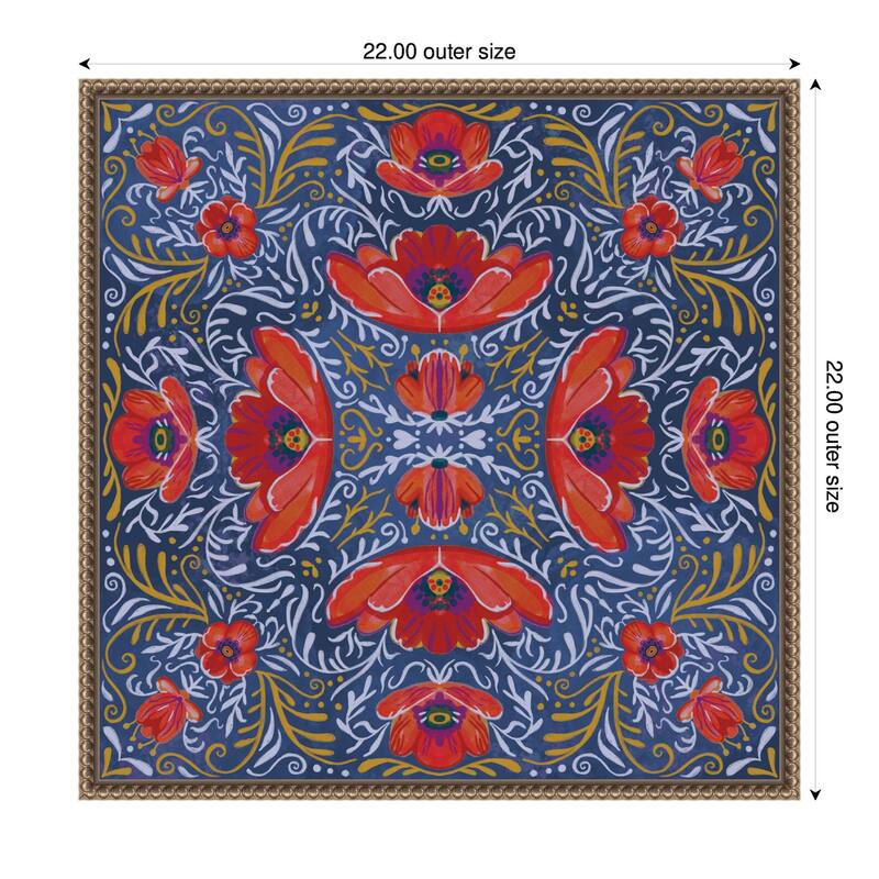 Kate and Laurel Kaleidoscope Poppies by Lucia Gianello Framed Canvas Wall Art Print