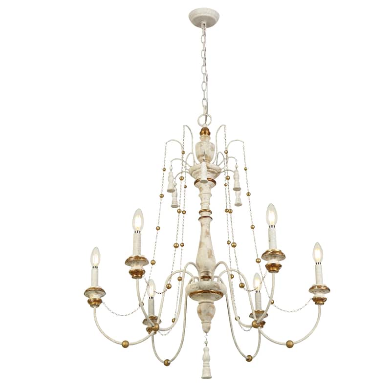 The Gray Barn Farmhouse Wood Chandelier French Country Classic Lights