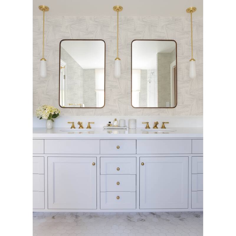 A-Street Prints Reid Grey Woven Geometric Wallpaper