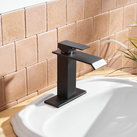 Vibrantbath Waterfall Bathroom Faucet Centerset Basin Tap