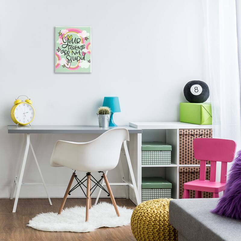 Stupell Your Feelings Are Not Stupid Wall Plaque Art Design By Mandy Ford Art + Illustration