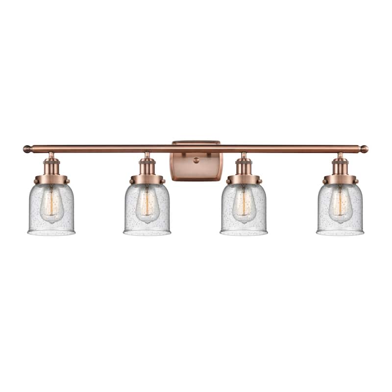 Innovations Lighting 916-4W-12-36 Bell Vanity Bell 4 Light 36" Wide - Antique Copper / Seedy