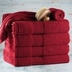 preview thumbnail 23 of 89, Empyrean 100 Percent Cotton Ultra Soft and Absorbent Bath Towel Set 4 Bath towels 2 washcloths - Burgundy Red