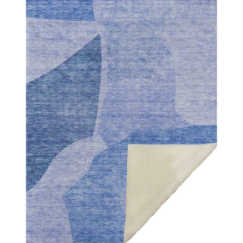 Premium Machine Washable Casual Contemporary Sherpa Throw Blanket