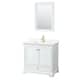Option White, Gold Trim, White Quartz Top