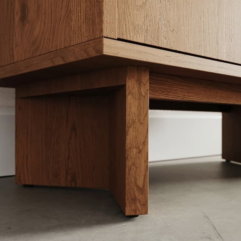 Studio London Zahra 2 Door USA Oak Wooden Accent Cabinet Storage