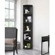 preview thumbnail 11 of 104, Q-Max 5-tier Wood Display Corner Bookcase