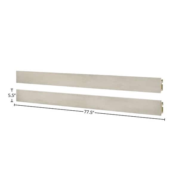 San Mateo 78" Wide Full Size Bed Rails, Rustic White