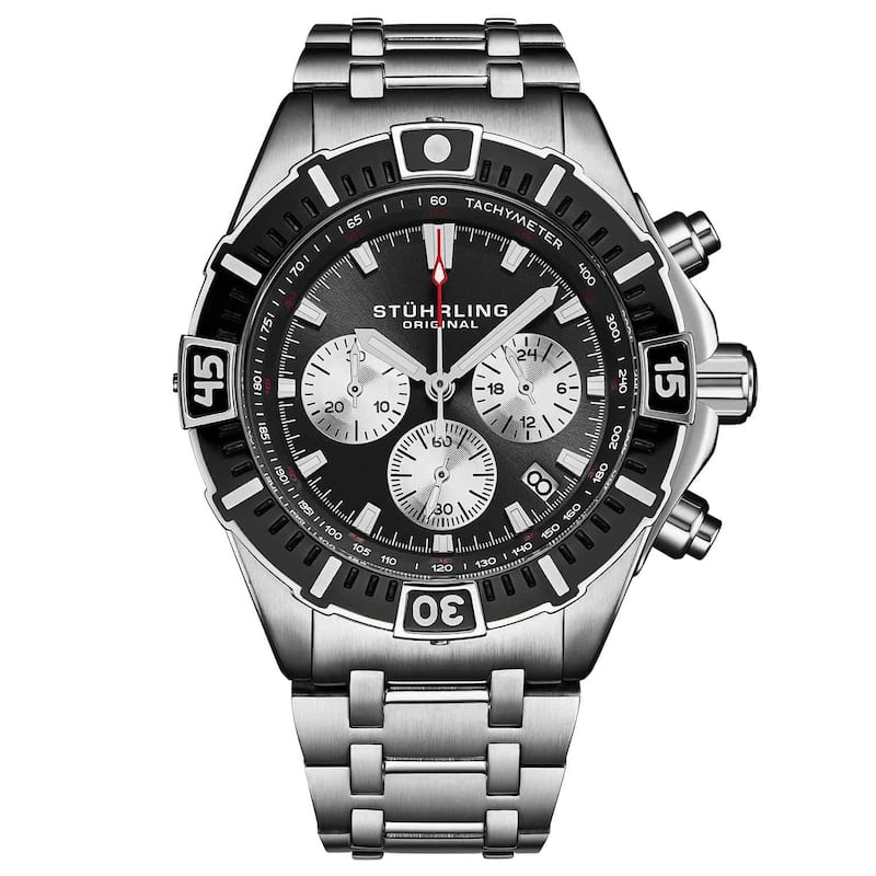 Stellar 44mm Japanese Quartz Chronograph - Black