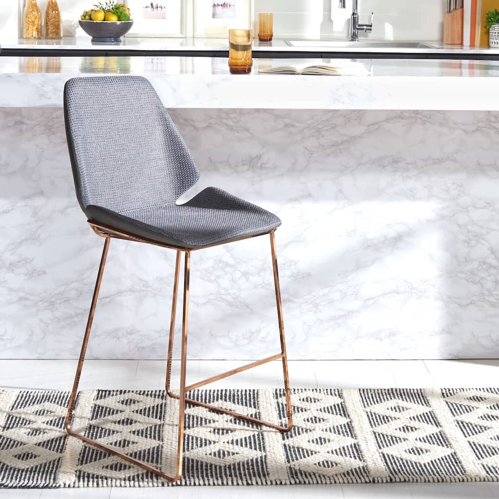SAFAVIEH Kristlaug Modern 26-inch Counter Stool - 19.8" W x 22" L x 40" H - 20Wx22Dx40H