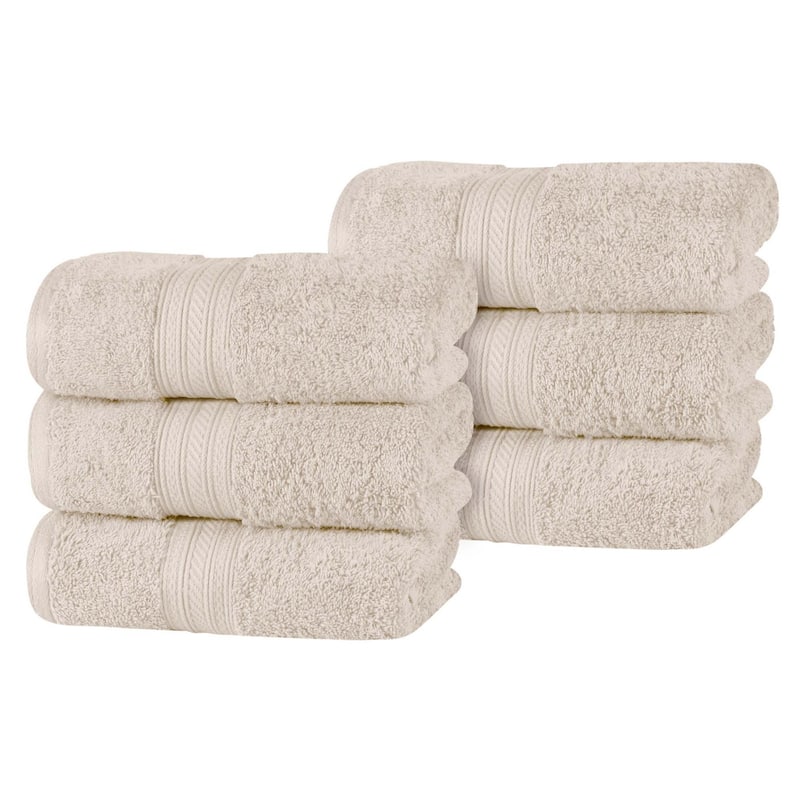 Superior Atlas Cotton Plush Absorbent Heavyweight Hand Towel Set of 6