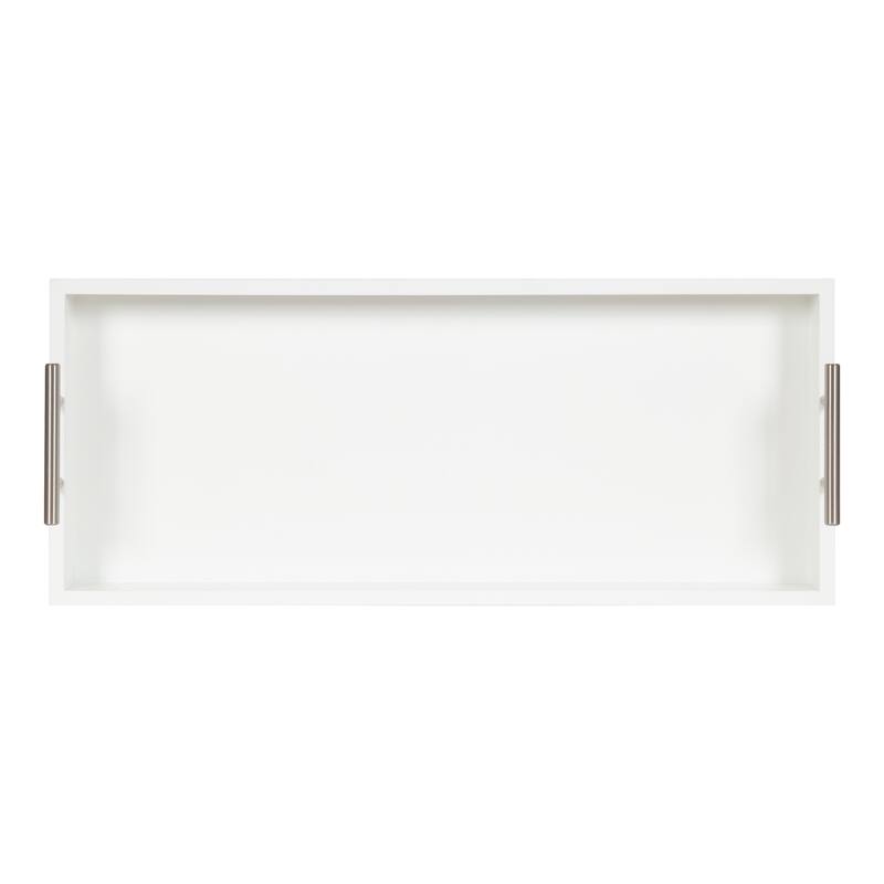 Kate and Laurel Lipton Narrow Rectangle Wood Accent Tray - 10x24