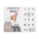preview thumbnail 1 of 4, Woodland Animals Collection Boy or Girl Baby Monthly Milestone Blanket - Beige Grey White Boho Mountain Forest Friends Deer Bear