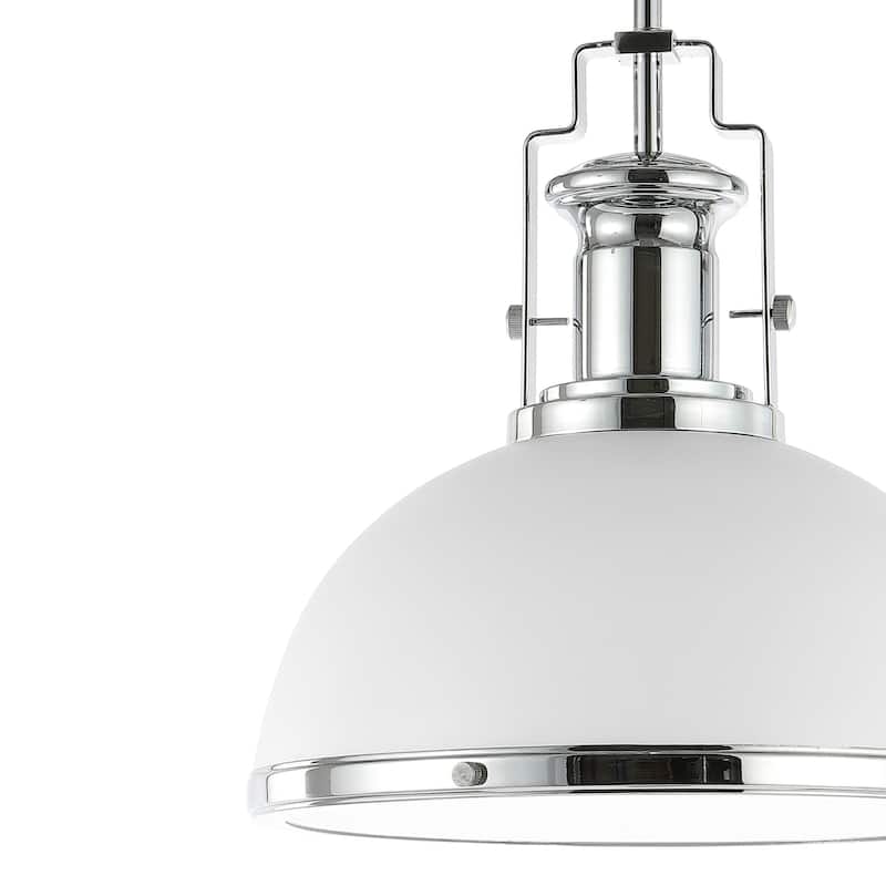 Deere Adjustable Iron/Glass Vintage LED Dome Pendant, by JONATHAN Y