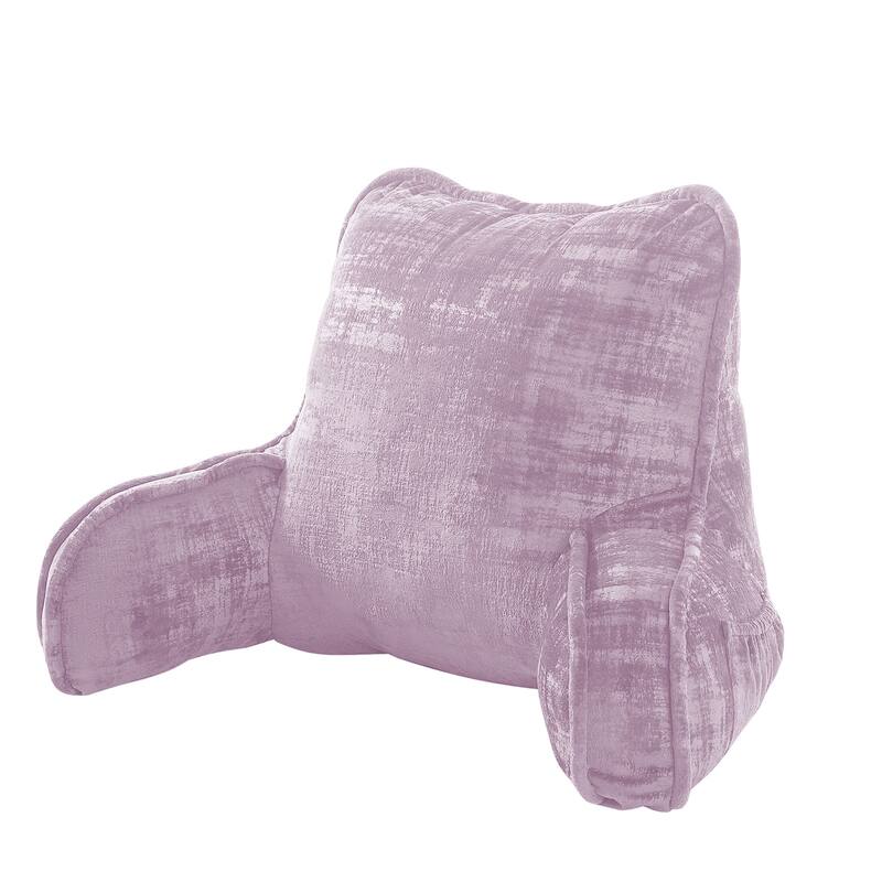 Textured Velvet Bedrest Reading Pillow Cover & Filling
