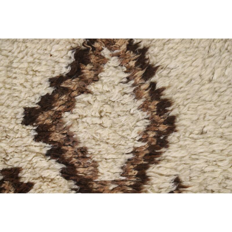 Vegetable Dye Kurdish Plush Runner Rug Handmade Wool Carpet - 3'0"x 10'0"