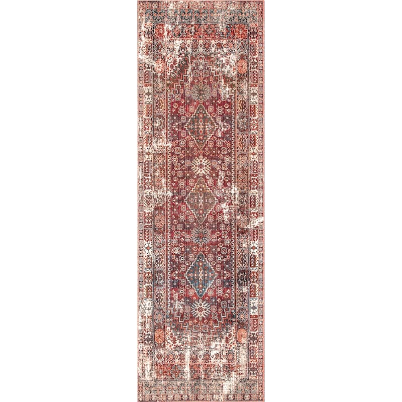Nuloom Farley Medallion Fringe Area Rug