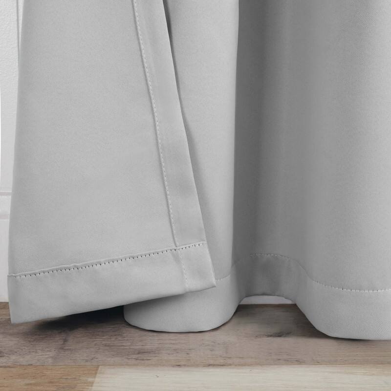 Superior Solid Machine Washable Room Darkening Grommet Blackout Curtains, Set of 2