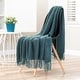 preview thumbnail 54 of 59, Chanasya Textured Knit Acrylic Throw Blanket With Tassels