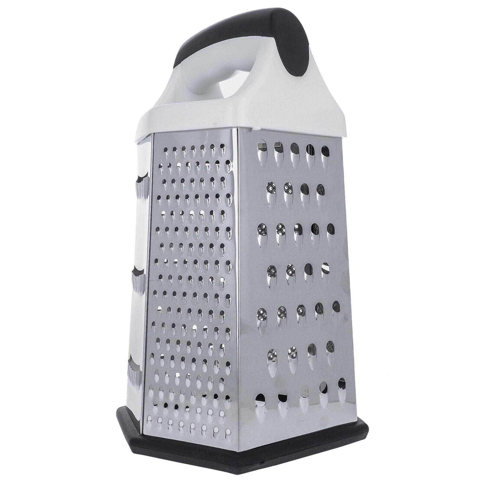 Cheese Grater With Handle, Stainless Steel Cutter With 3 Sides