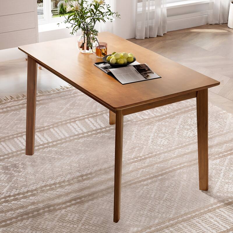 47" Modern Dining Table with Wood Legs for Kitchen