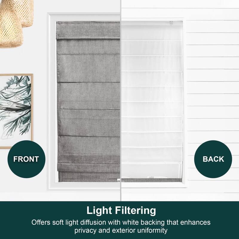 Chicology Cordless Light Filtering Roman Shade Privacy & Style