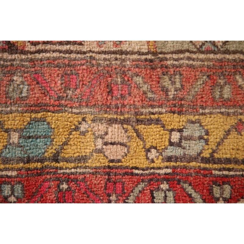 Ardebil Persian Vintage Runner Rug Hand-Knotted Wool Carpet - 2'3" x 9'6"