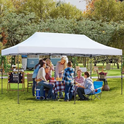 EROMMY Heavy-Duty Instant Canopy Tent for Commercial Use – Includes Roller Bag, Sandbags, Wind Ropes, and Ground Stakes