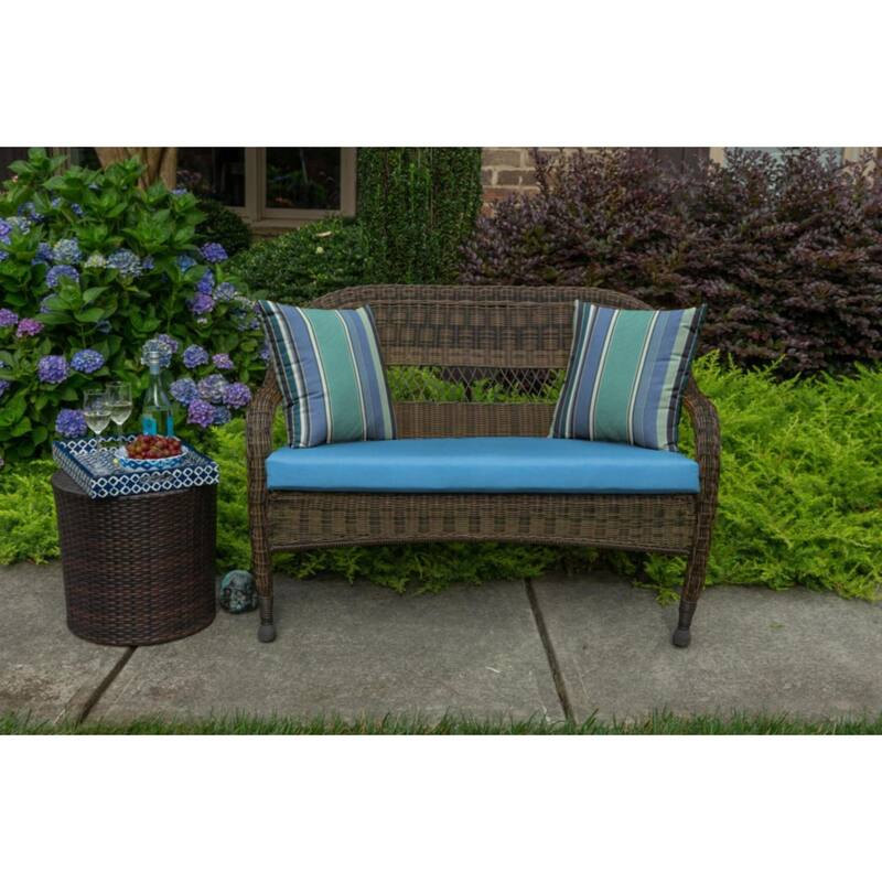 Sunbrella 43.5-inch Solid Color Outdoor Settee Cushion
