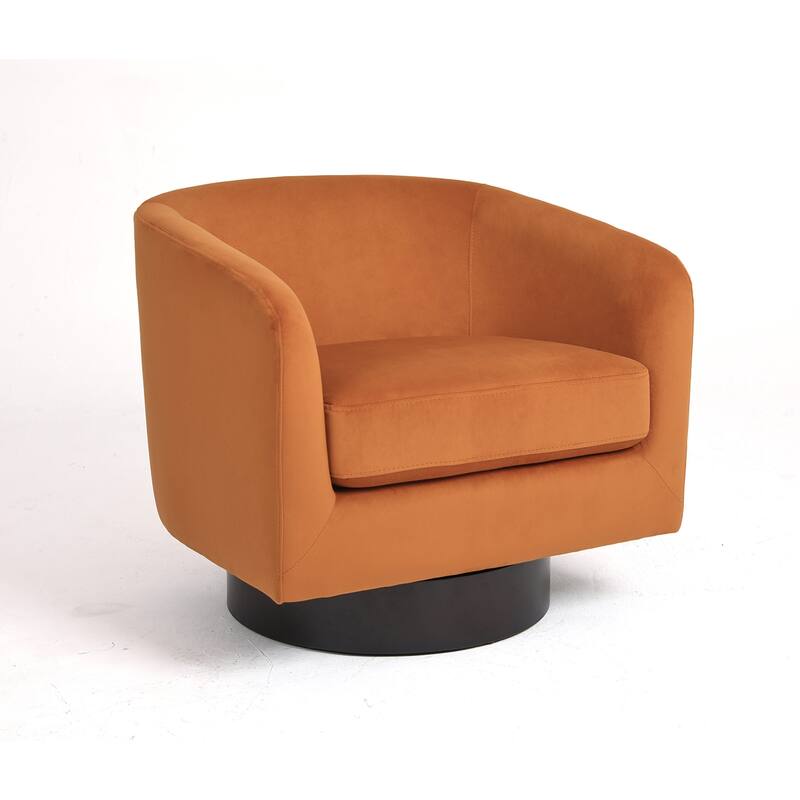 Modern Upholstered 360 degree Swivel Accent Arm Chair