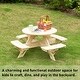 preview thumbnail 2 of 6, Wooden Kids Round Picnic Table Bench, Outdoor Children's Backyard Table, Crafting, Dining, and Playtime Patio Table