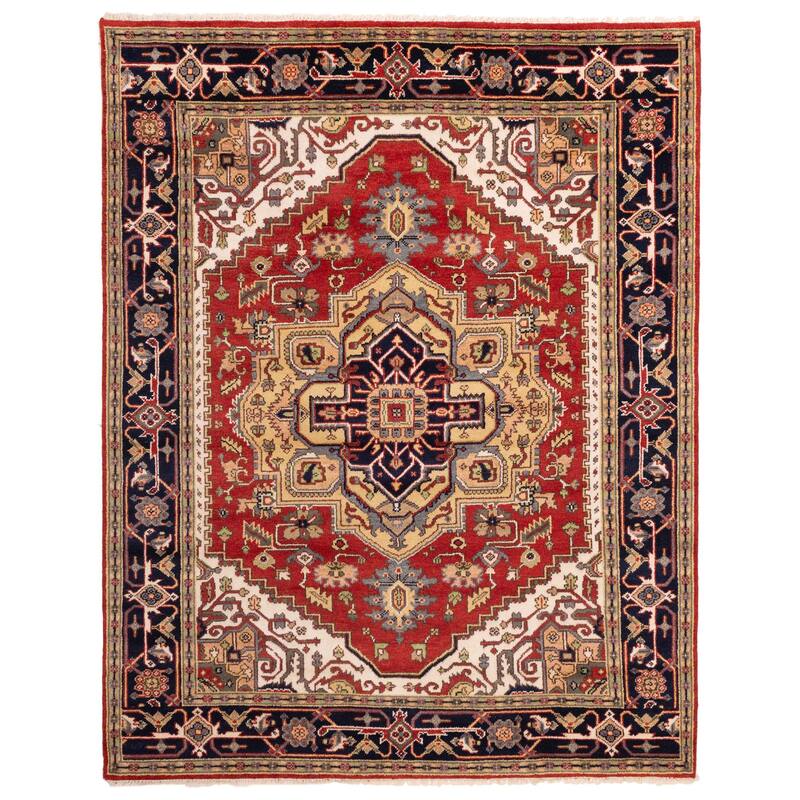 ECARPETGALLERY Hand-knotted Serapi Heritage Red Wool Rug - 8'0 x 10'2