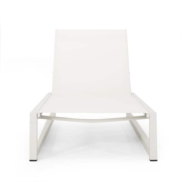 Modesta Outdoor Aluminum Mesh Chaise Lounge By Christopher Knight Home On Sale Overstock 18242474