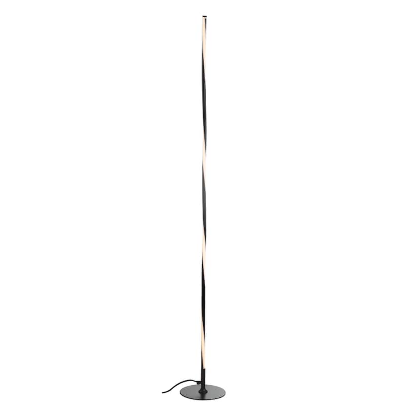 Iris 63.75" LED Integrated Floor Lamp, Chrome by JONATHAN Y