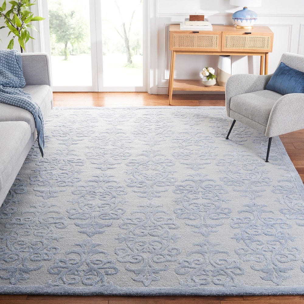 SAFAVIEH Handmade Bella Marilyne Modern Floral Wool Rug