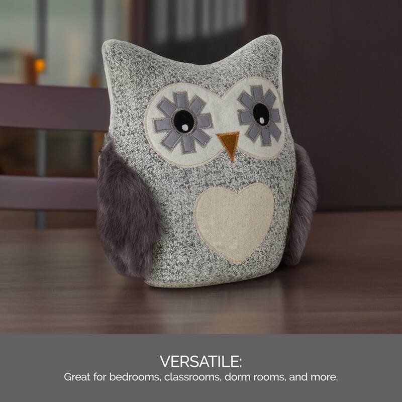 Elements Gray Owl Door Stopper, 9 Inch - N/A