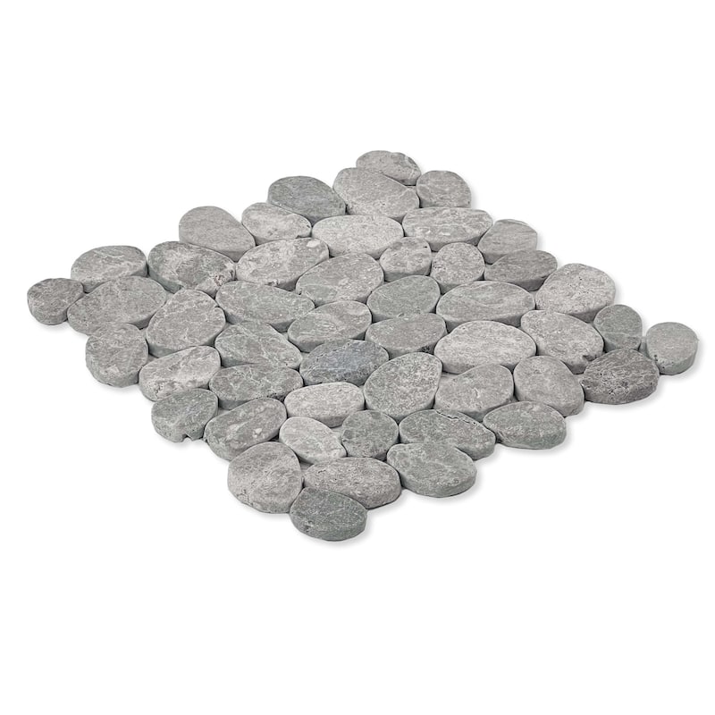Cruz Bay Studio XC3 Coin Marble - 11" x 11" Pebble and Rock Floor and
