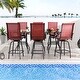 preview thumbnail 19 of 24, Patio Festival 9-Piece Outdoor Bar Height Swivel Dining Set