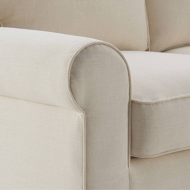 Serta Copenhagen 73" Sofa Couch for Two People, Pillowed Back Cushions and Rounded Arms, Durable Modern Upholstered Fabric