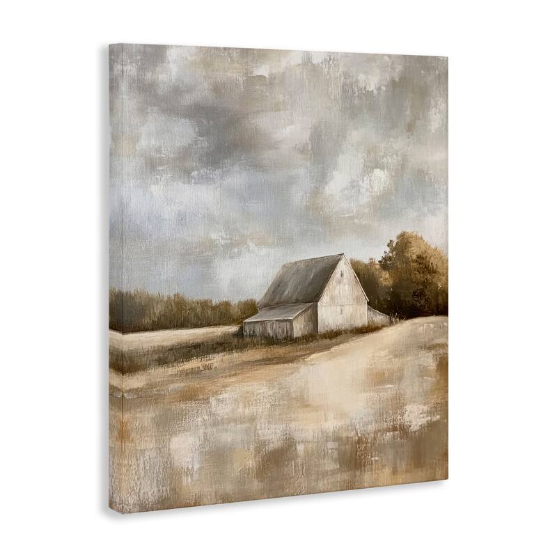 Stupell Cloudy Farm Landscape Canvas Wall Art Design By Petal Prints Design