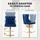preview thumbnail 26 of 125, Velvet Upholstered Nailheads Tufted Swivel Bar Stools (Set of 6)