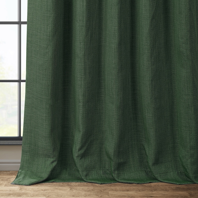 Exclusive Fabrics Faux Linen Room Darkening Curtain (1 Panel)