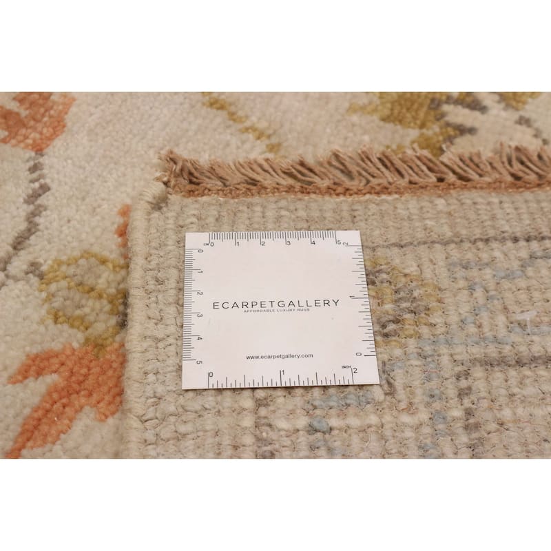 ECARPETGALLERY Hand-knotted Modern Oushak Beige Wool Rug - 8'11 x 11'8