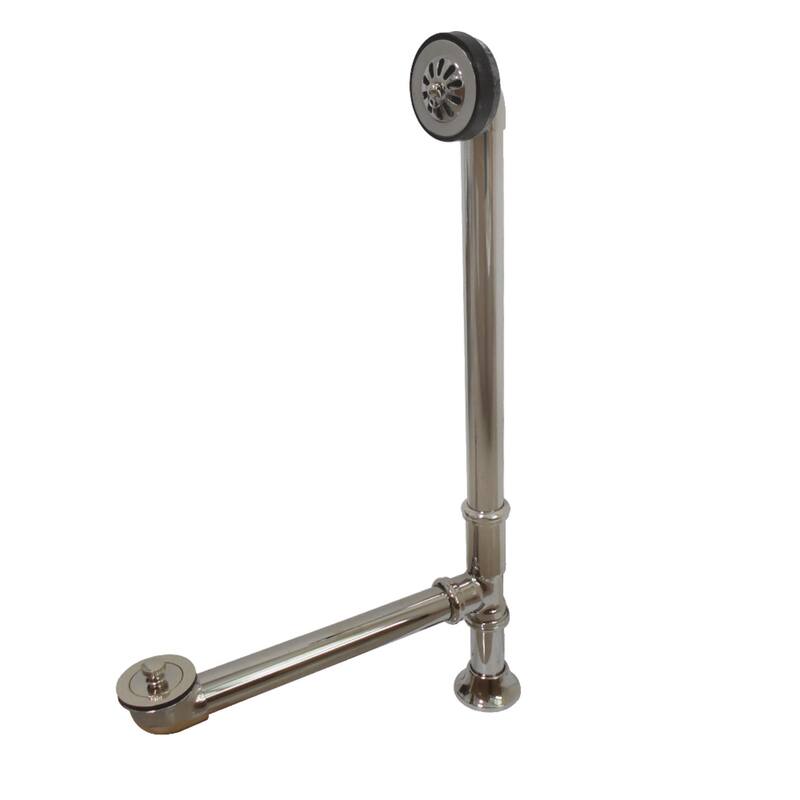 Vintage Clawfoot Tub Drain - Polished Nickel