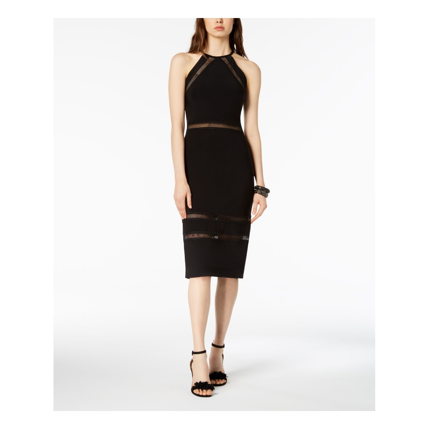 halter midi cocktail dress