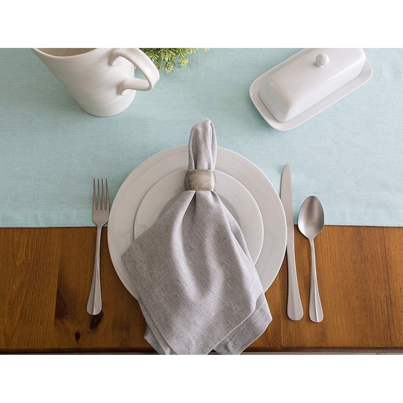 Design Imports Solid Chambray Table Runner (0.25 inches high x 14 inches wide x 72 inches deep)